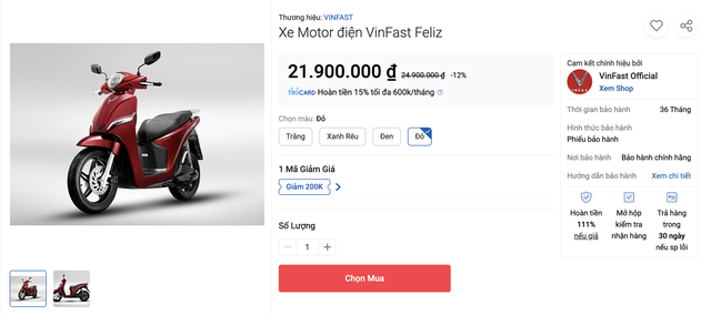 Lộ giá bộ đôi xe máy điện VinFast: Theon cao nhất 81 triệu ngang SH, Feliz 25 triệu rẻ hơn Vision - Ảnh 2.