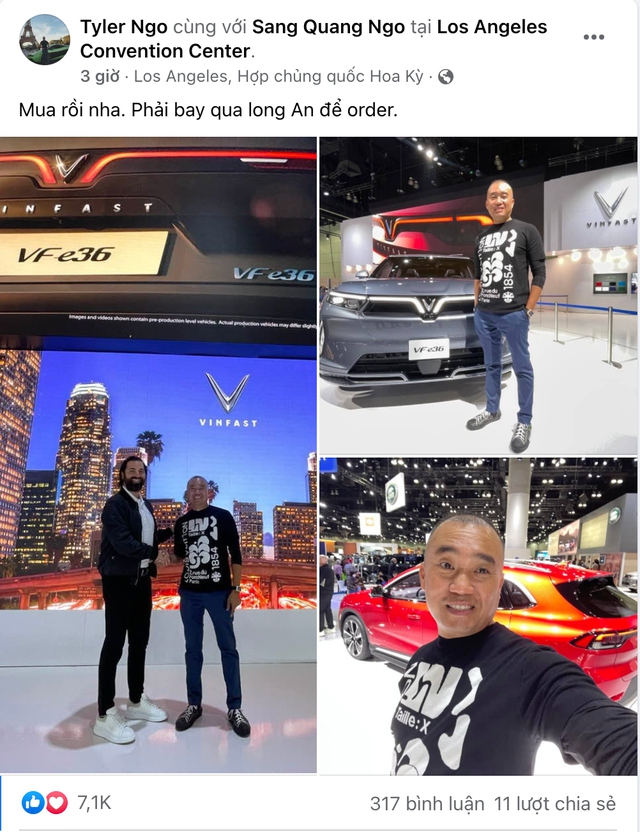 Tyler Ngo bay sang Los Angeles để đặt mua xe điện VinFast, sắp có ô tô Việt gia nhập Gia Lai Team - Ảnh 1.