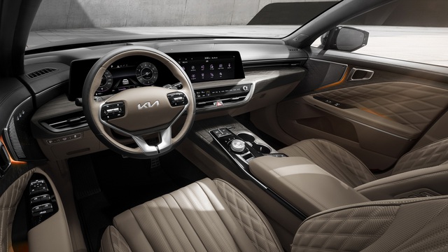 Kia K8 lần đầu khoe nội thất: Đẹp như xe sang, dùng tới 14 loa Meridian