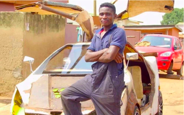 Ở tuổi 18, Elon Musk của Ghana tự tay tạo ra ô tô chỉ từ sắt vụn và chí lớn  - Ảnh 1.