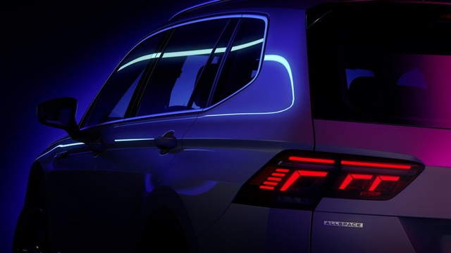 Volkswagen Tiguan Allspace 2022 nhá hàng trước ngày ra mắt: Đèn LED sành điệu, nội thất nhiều công nghệ hơn