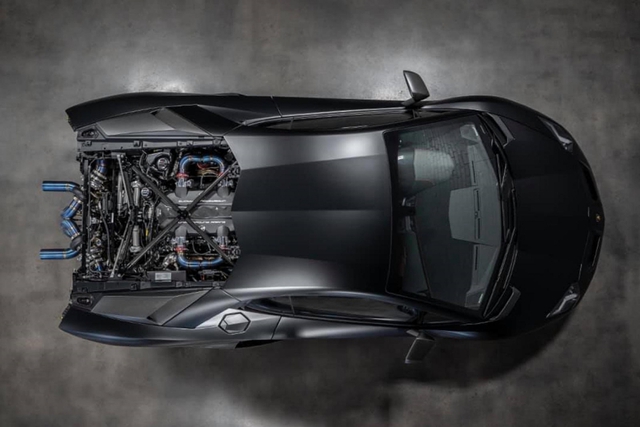Ngắm khoang động cơ 2.000 mã lực của Lamborghini Aventador SVJ độ Twin-Turbo - Ảnh 5.