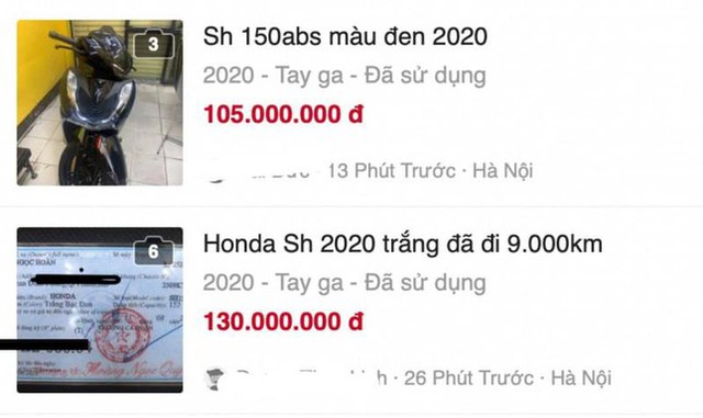 Honda SH đi 10.000 km vẫn rao bán giá 130 triệu đồng - Ảnh 1.
