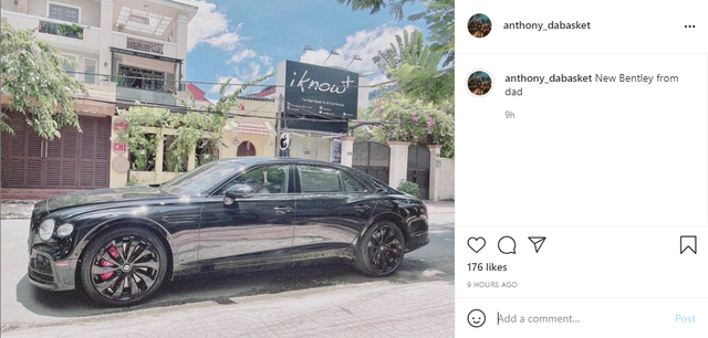 Con trai Lệ Quyên được tặng Bentley Flying Spur V8 thế hệ mới trị giá hàng chục tỷ đồng - Ảnh 1. Con trai Lệ Quyên được tặng Bentley Flying Spur V8 thế hệ mới trị giá hàng chục tỷ đồng - Ảnh 1.