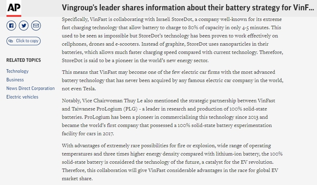 Truyền thông quốc tế: ‘VinFast sẽ sở hữu công nghệ pin khủng nhất thị trường, vượt cả Tesla’ - Ảnh 5.