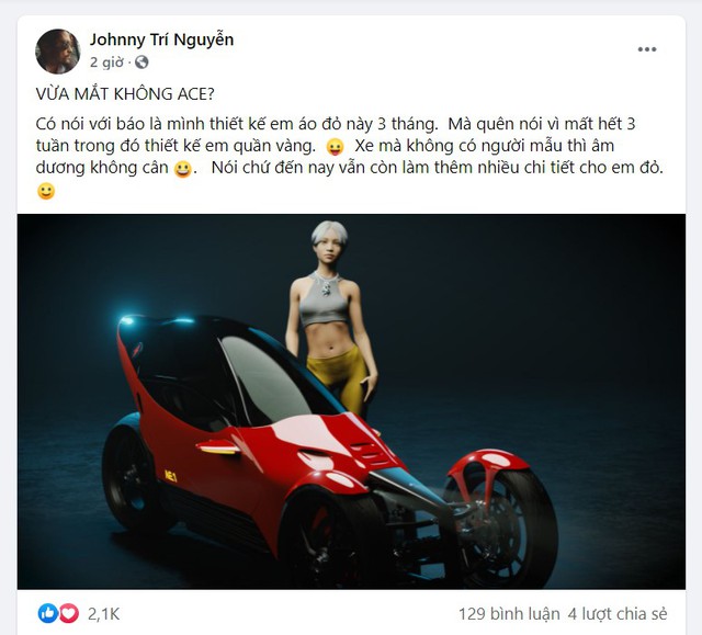 Johnny Trí Nguyễn tiết lộ hậu trường dự án mô tô tự chế: Mất 3 tuần để thiết kế người mẫu giống Nhung Kate vì muốn ‘âm dương cân bằng - Ảnh 2. Johnny Trí Nguyễn tiết lộ hậu trường dự án mô tô tự chế: Mất 3 tuần để thiết kế người mẫu giống Nhung Kate vì muốn ‘âm dương cân bằng - Ảnh 2.