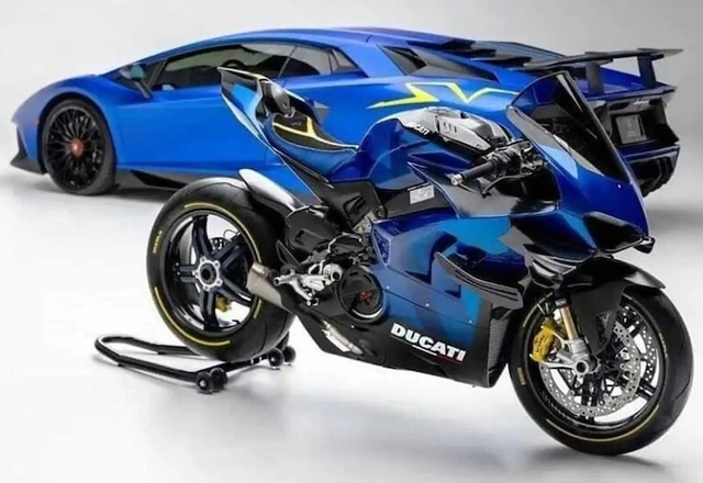 Ngắm siêu mô tô Ducati Superleggera sở hữu bộ tem lấy cảm hứng từ Lamborghini Aventador SVJ - Ảnh 1.