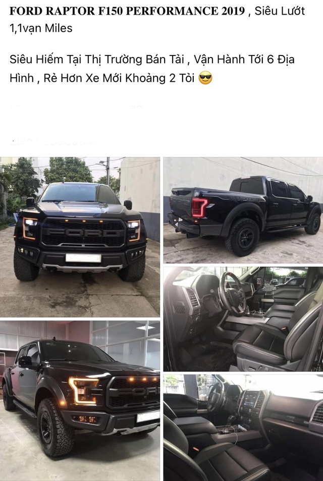 ‘Chiến hạm’ Ford F-150 Raptor 2019 siêu lướt rao bán với mức giá khẳng định rẻ hơn gần 2 tỷ so với xe mới - Ảnh 1. ‘Chiến hạm’ Ford F-150 Raptor 2019 siêu lướt rao bán với mức giá khẳng định rẻ hơn gần 2 tỷ so với xe mới - Ảnh 1.