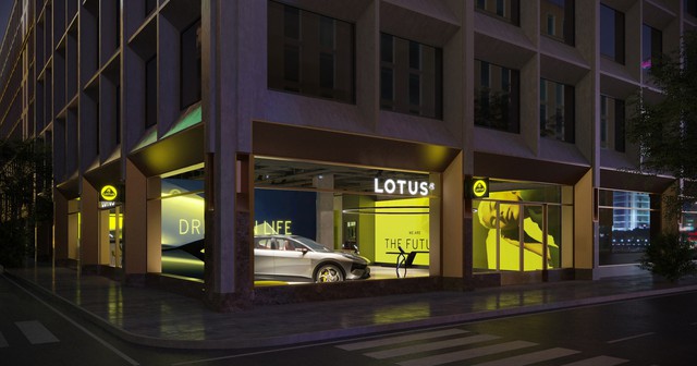 Winning the golden facade, Lotus' first global showroom glitters like an art exhibition, adding a sales platform similar to VinFast - Photo 1.
