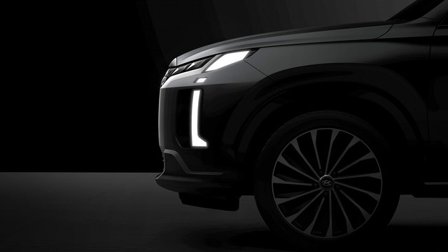 Teaser the design of Hyundai Palisade 2023 before G: Angle and bunker, the wheels are less confusing, different from Santa Fe juniors - Photo 2.