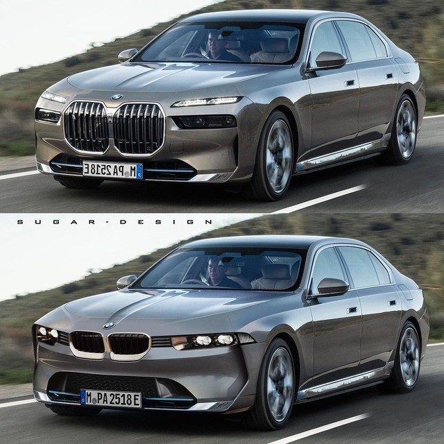 Redraw the BMW 7-series, change a few details: Nostalgia, easy to make Chinese customers sad - Photo 4.