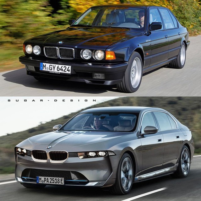 Redraw the BMW 7-series, change a few details: Nostalgia, easy to make Chinese customers sad - Photo 5.
