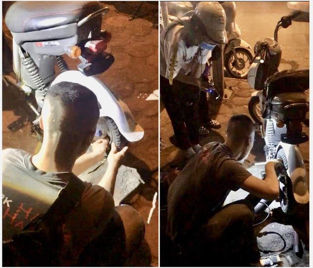 The team spent the night to rescue 0-dong motorbikes in Hanoi: 