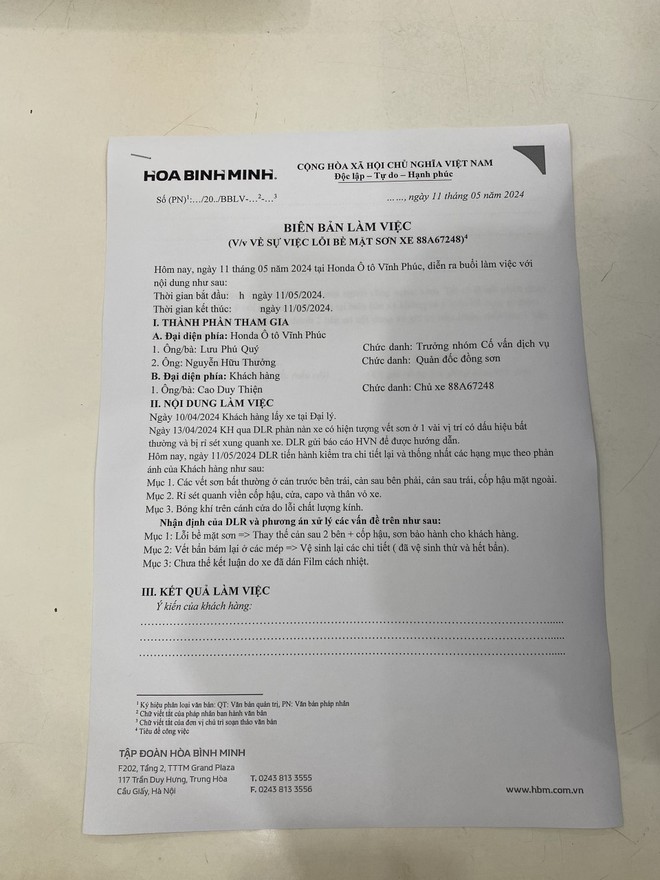 Vừa nhận Honda BR-V đã phát hiện hoen rỉ, chủ xe tại Vĩnh Phúc muốn đổi xe mới, hãng chỉ đồng ý thay phụ tùng và sơn lại- Ảnh 9.