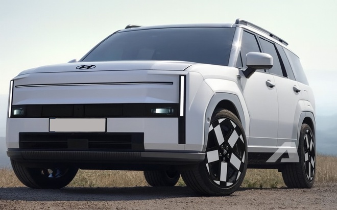 Hyundai Santa Fe sắp có bản điện không lo tìm trạm sạc: Có thể nạp điện bằng động cơ, ra mắt 2027, chạy được hơn 1.100km- Ảnh 3. Hyundai Santa Fe sắp có bản điện không lo tìm trạm sạc: Có thể nạp điện bằng động cơ, ra mắt 2027, chạy được hơn 1.100km- Ảnh 3.
