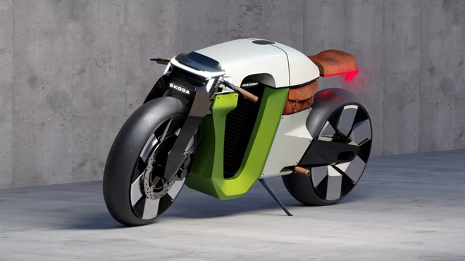 Mẫu xe café racer điện đầy cá tính hồi sinh chiếc mô tô Skoda từ năm 1899- Ảnh 2. Mẫu xe café racer điện đầy cá tính hồi sinh chiếc mô tô Skoda từ năm 1899- Ảnh 2.