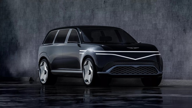 Genesis GV90 lộ ảnh: SUV đầu bảng của hãng, đuôi xe nhìn như MPV, chạy hơn 500km/sạc, ra mắt năm sau- Ảnh 4. Genesis GV90 lộ ảnh: SUV đầu bảng của hãng, đuôi xe nhìn như MPV, chạy hơn 500km/sạc, ra mắt năm sau- Ảnh 4.