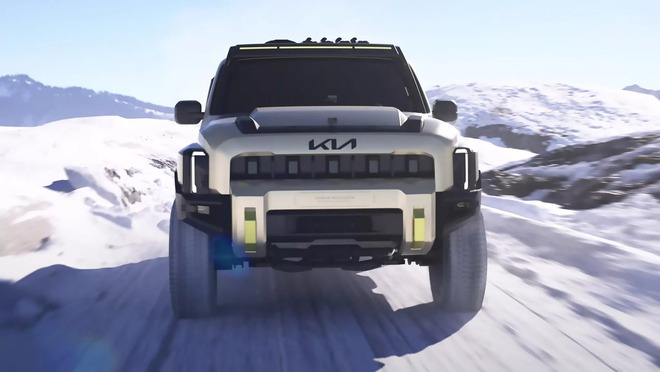 Bán tải Kia Tasman bản off-road 'nặng đô' chạy thử: Nhiều chi tiết hầm hố, chờ ngày ra mắt đấu Ford Ranger Raptor- Ảnh 8. Bán tải Kia Tasman bản off-road 'nặng đô' chạy thử: Nhiều chi tiết hầm hố, chờ ngày ra mắt đấu Ford Ranger Raptor- Ảnh 8.