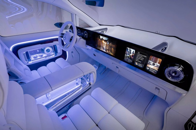 Mercedes-Benz V-Class sắp thêm bản thuần điện: Có màn hình to như GLC vừa ra mắt, ti vi 4K ở phía sau, chạy 500km không cần sạc- Ảnh 4. Mercedes-Benz V-Class sắp thêm bản thuần điện: Có màn hình to như GLC vừa ra mắt, ti vi 4K ở phía sau, chạy 500km không cần sạc- Ảnh 4.