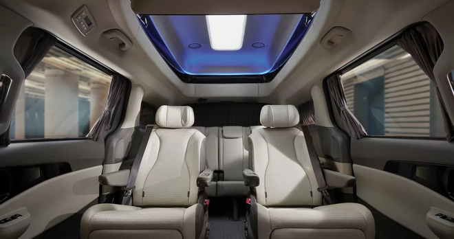 Kia Carnival 2026 thêm 'bản sang' đấu Toyota Alphard: Có cả tùy chọn 4 chỗ cho sếp, ghế sau có massage chân, màn riêng 21,5inch, có chi tiết như Rolls-Royce- Ảnh 11. Kia Carnival 2026 thêm 'bản sang' đấu Toyota Alphard: Có cả tùy chọn 4 chỗ cho sếp, ghế sau có massage chân, màn riêng 21,5inch, có chi tiết như Rolls-Royce- Ảnh 11.