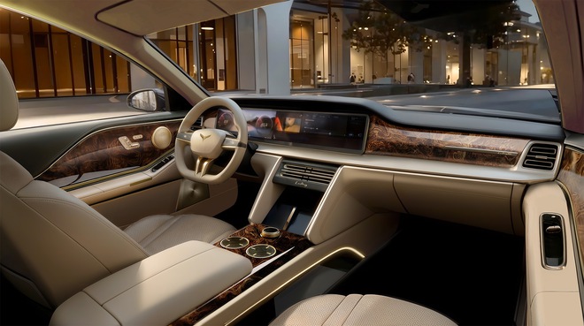 VinFast ra mắt 2 xe si&ecirc;u sang mới: SUV, sedan đều c&oacute; ca-lăng si&ecirc;u lớn, ghế 'chủ tịch', nhiều chi tiết mạ v&agrave;ng, ốp gỗ qu&yacute;- Ảnh 7.