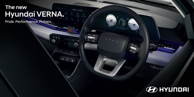 Hyundai Accent 2026 ra mắt: Nội thất 'sang xịn mịn' hơn hẳn, cụm m&agrave;n h&igrave;nh 20,5 inch, c&oacute; LED nội thất như 'Mẹc'- Ảnh 6.