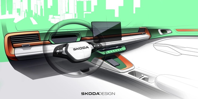 Xem trước Skoda Epiq sắp ra mắt h&ocirc;m nay: SUV đ&ocirc; thị c&oacute; thiết kế tối giản, tối ưu kh&iacute; động học, thực dụng, chạy tới 430km/sạc- Ảnh 6.