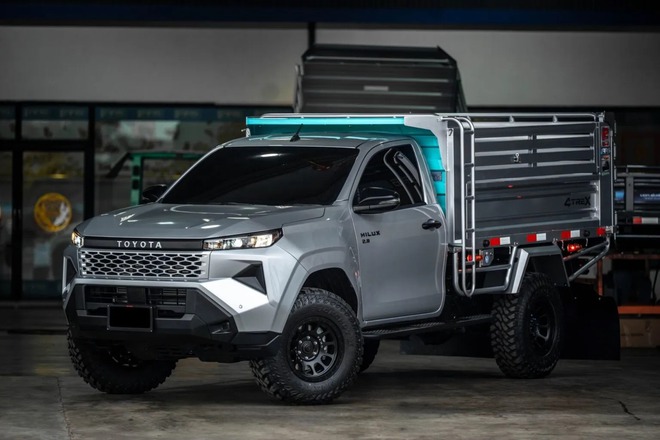 Toyota Hilux 'lột x&aacute;c' th&agrave;nh xe ben m&agrave; kh&ocirc;ng cần cắt xẻ: Chở tới 5 tấn, c&oacute; cả cần cẩu tự bốc h&agrave;ng- Ảnh 16.