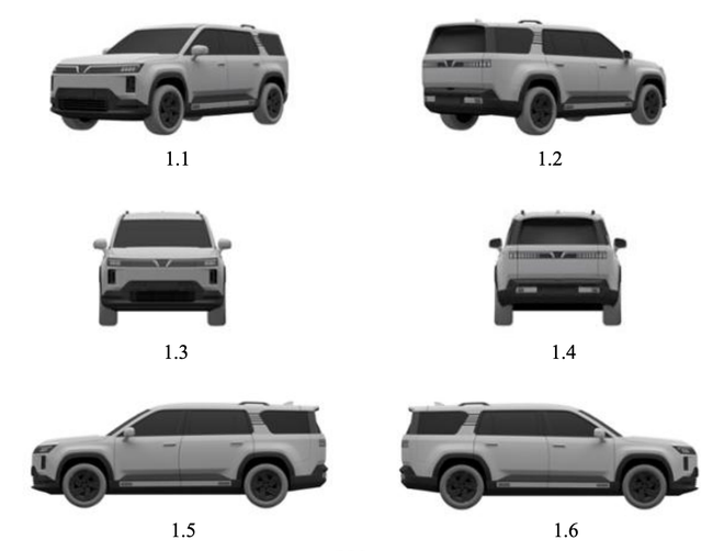 Lộ 2 SUV VinFast ho&agrave;n to&agrave;n mới: K&iacute;ch thước lớn như VF 9, d&aacute;ng g&oacute;c cạnh kiểu Land Rover, c&oacute; điểm gần giống VF 8 vừa ra mắt- Ảnh 2.
