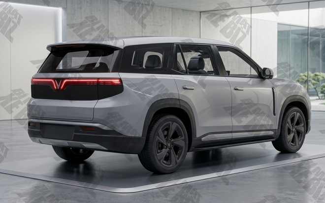 Lộ 2 SUV VinFast ho&agrave;n to&agrave;n mới: K&iacute;ch thước lớn như VF 9, d&aacute;ng g&oacute;c cạnh kiểu Land Rover, c&oacute; điểm gần giống VF 8 vừa ra mắt- Ảnh 4.