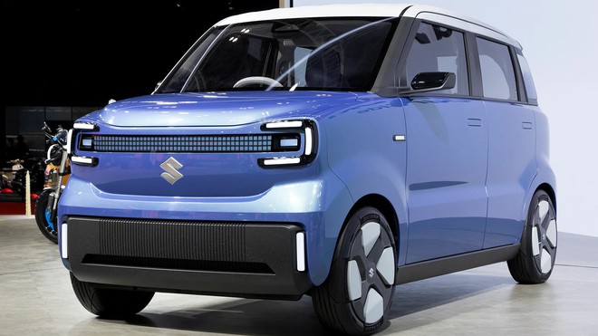 Xe Suzuki cỡ mini lộ diện tr&ecirc;n đường: Chiều d&agrave;i nhỉnh hơn VF 3, thiết kế vu&ocirc;ng vức, 4 cửa, động cơ điện hơn 270km/sạc - Ảnh 4.