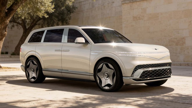 SUV điện Genesis GV90 ra mắt: Xe &ocirc; t&ocirc; c&oacute; thể ẩn cột B đầu ti&ecirc;n tr&ecirc;n thế giới, nội thất si&ecirc;u sang đấu Maybach - Ảnh 2.