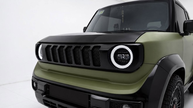 VinFast VF 3 của Ng&ocirc; Kiến Huy lột x&aacute;c kiểu Mini Jeep, th&ecirc;m loạt chi tiết sau khi độ c&aacute;ch đ&acirc;y 1 th&aacute;ng - Ảnh 2.