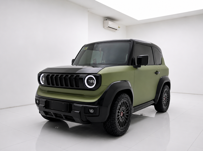 VinFast VF 3 của Ng&ocirc; Kiến Huy lột x&aacute;c kiểu Mini Jeep, th&ecirc;m loạt chi tiết sau khi độ c&aacute;ch đ&acirc;y 1 th&aacute;ng - Ảnh 1.