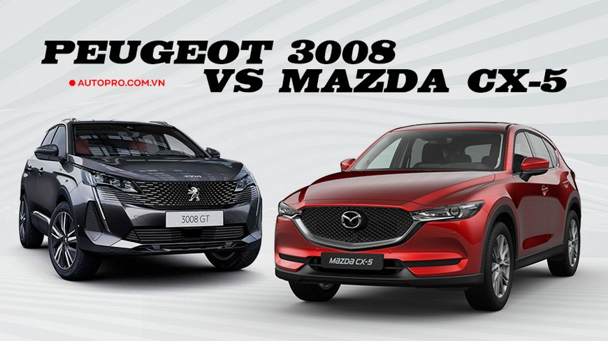 Cùng giá hơn 1 tỷ đồng, Peugeot 3008 vừa ra mắt có gì hơn thua vua doanh số Mazda CX-5?