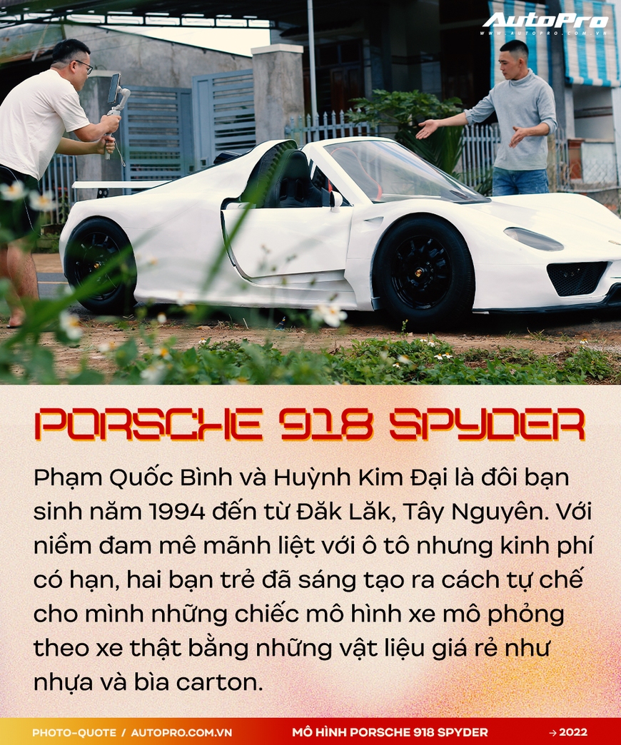 Đôi bạn 9X Tây Nguyên làm mô hình Porsche 918 Spyder được Supercar Blondie hâm mộ: ‘Sẽ chơi lớn để bạn bè quốc tế phải trầm trồ’ - Ảnh 1.