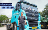 Trải nghiệm xe điện duy nhất VinFast chưa có: Xe đầu kéo Sany, sạc đầy đi 350 km full tải
