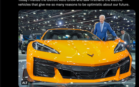 'Người mê xe' Biden đăng bài quảng bá xe điện, nhưng lại dùng ảnh xe xăng