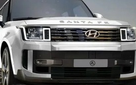 Hyundai Santa Fe 2023 tiếp tục lộ diện với kiểu dáng như Land Rover, quyết tâm hạ bệ Kia Sorento