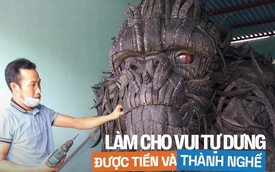 Gặp chủ nhân King Kong làm từ lốp xe đang gây bão MXH: 'Có lúc tự ngồi cắt lốp thấy rảnh thiệt'