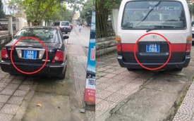 Kỳ lạ hai xe ô tô chung biển số xanh ở Hà Tĩnh