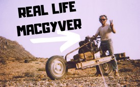 Làm thế nào để chế tạo một chiếc xe máy từ một chiếc ô tô bị hỏng giữa sa mạc?