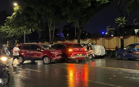 Hà Nội: Nhiều ô tô và xe máy va chạm liên hoàn trên đường Lê Trọng Tấn, 1 người nhập viện