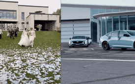 Đám cưới ồn như cái chợ của "anh sếp" và nàng thơ gen Z: Rước dâu bằng 40 chiếc Cadillac, chú rể lắm lời chưa từng thấy!