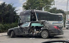 Vụ Mercedes lao vào xe khách ở  Quảng Ninh: 1 người đã tử vong, danh tính tài xế