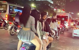 Thanh niên "kẹp 4" trên phố Hà Nội bị phạt 3 triệu đồng: Xe mượn của họ hàng để hành nghề