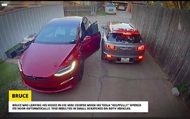 Hy hữu khoảnh khắc xe Tesla "đánh ghen với vợ ba" của chủ!