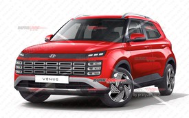 Hyundai Venue đời mới tiếp tục lộ diện trên đường: Thiết kế góc cạnh theo xu hướng Santa Fe, có ADAS cạnh tranh Raize, Sonet