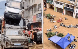 Những hình ảnh khó tin tại Trung Quốc sau trận lũ lịch sử: Khắp nơi bị nhấn chìm trong bùn đất, 6 người thiệt mạng