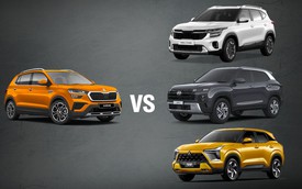 So sánh CUV cỡ B bản 'base': Chọn Kushaq vừa ra mắt nhiều tính năng an toàn hay Seltos, Creta, Xforce phổ biến hơn
